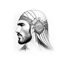 nomad desert man  tattoo design idea