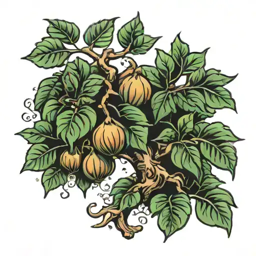 fig tree tattoo design idea
