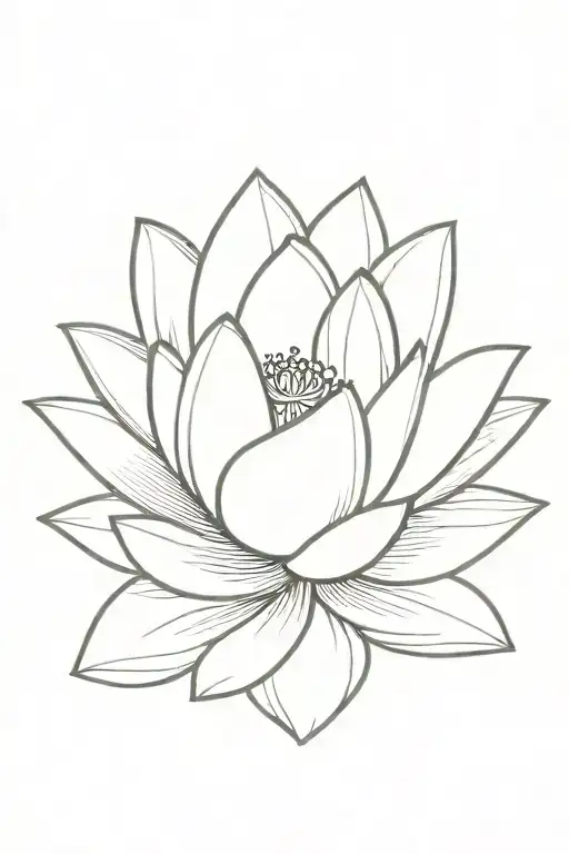 single lotus flower white ink tattoo tattoo design idea