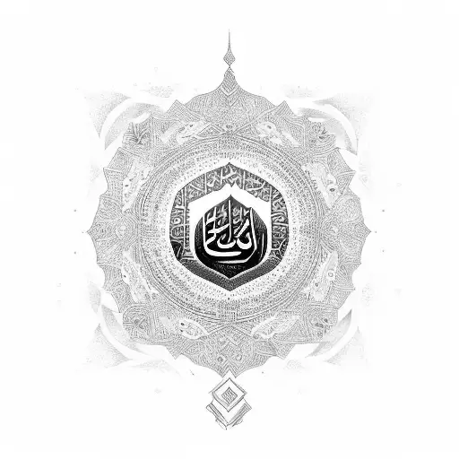 allah is my guardian  tattoo design idea