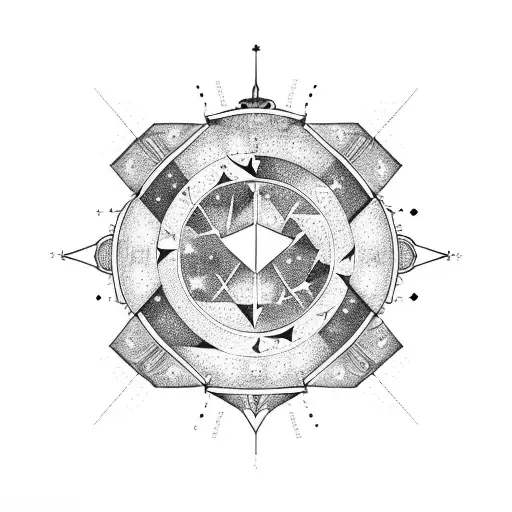 A constellation mashup of Aries, Aquarius, Leo, and Sagittarius forming a unique celestial pattern tattoo design idea
