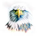 hyper realistic bald eagle  tattoo design idea