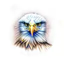 hyper realistic bald eagle  tattoo design idea
