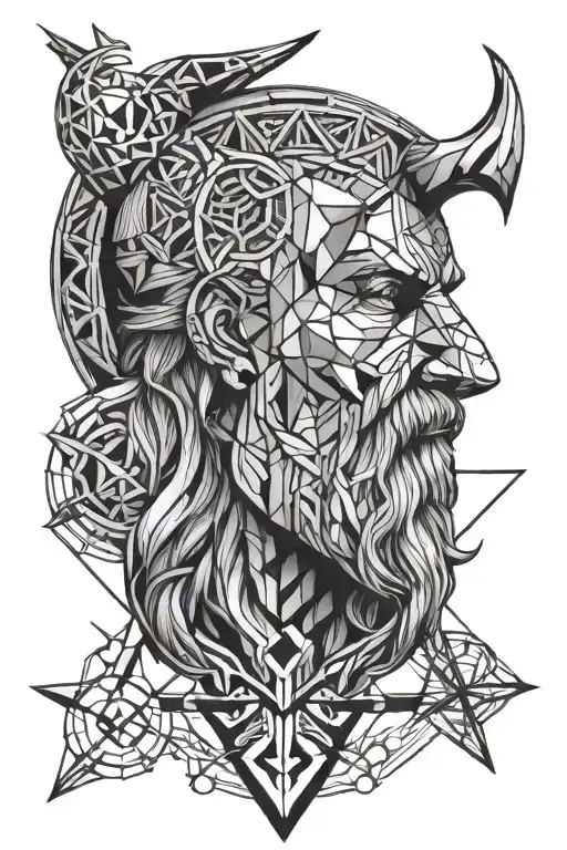 odin tattoo design idea