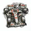 f1 race car tattoo design idea