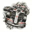 f1 race car tattoo design idea