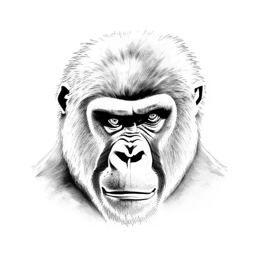 angry Gorilla tattoo design idea