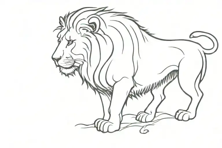 Daniel in the lions den tattoo design idea