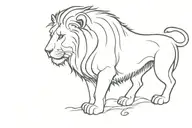 Daniel in the lions den tattoo design idea