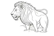 Daniel in the lions den tattoo design idea