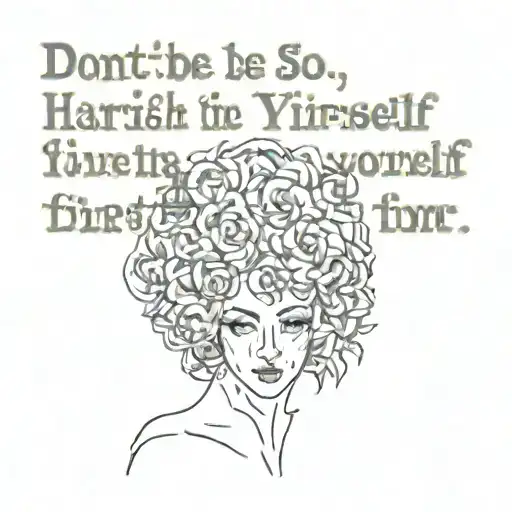Don't be so harsh on yourself, you're living for the first time tattoo design idea