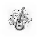 guitar coco remember me tattoo design idea