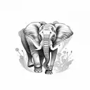 elephant miscarriage tattoo design idea