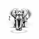 elephant miscarriage tattoo design idea