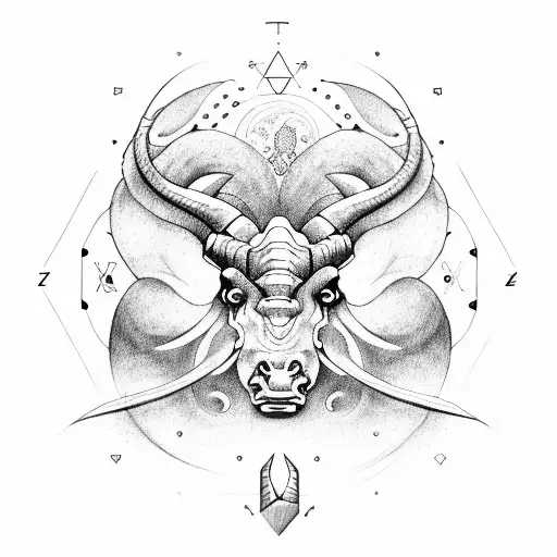 Gemini, Taurus, capricorn tattoo design idea