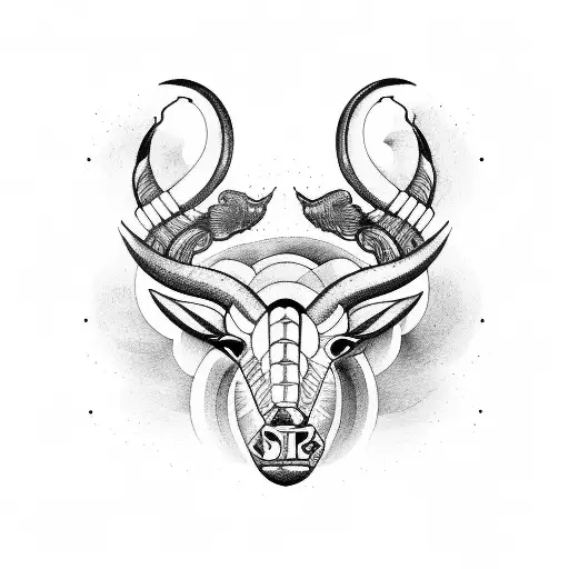 Gemini, Taurus, capricorn tattoo design idea