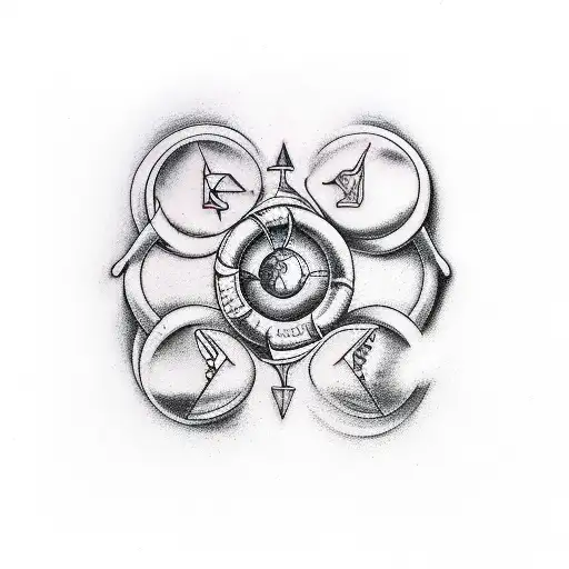 Gemini, Taurus, capricorn tattoo design idea