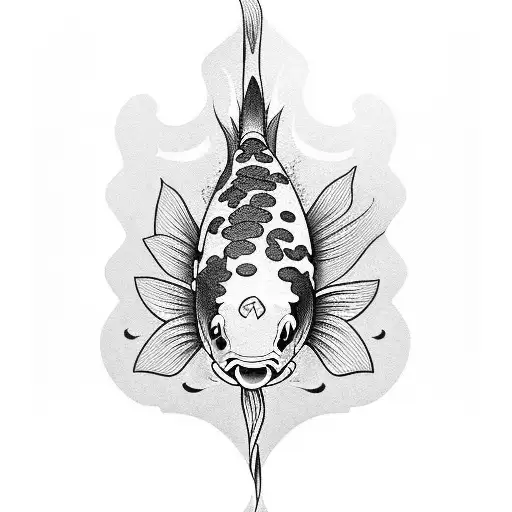 pez koi tattoo design idea