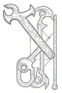 spanner tools tattoo design idea