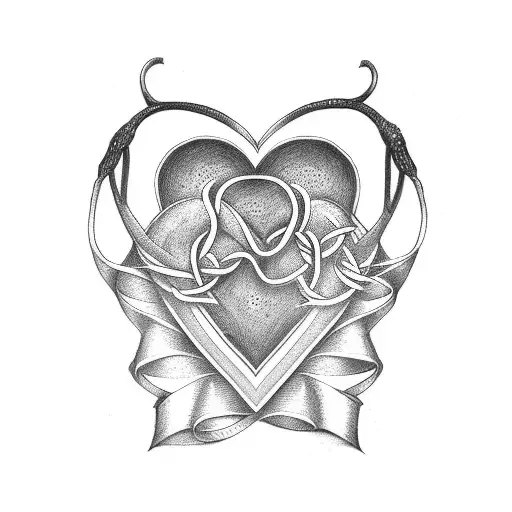 Lindy Irish Celtic Heart Divorce tattoo design idea
