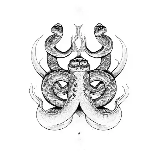 world serpent nordic tattoo design idea