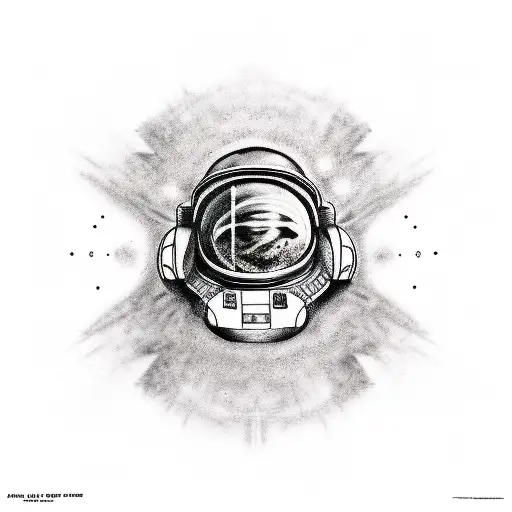 spaceman, anxiety, juice Wrld, blindness, brain surgery  tattoo design idea