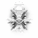 interstellar, anxiety, juice Wrld, blindness, brain surgery  tattoo design idea