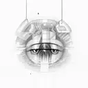 interstellar, anxiety, juice Wrld, blindness, brain surgery  tattoo design idea