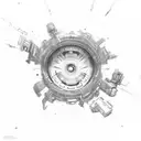 interstellar, anxiety, juice Wrld, blindness, brain surgery  tattoo design idea