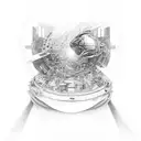 interstellar, anxiety, juice Wrld, blindness, brain surgery  tattoo design idea