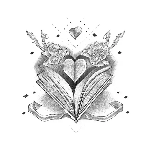 Book love literature tattoo design idea