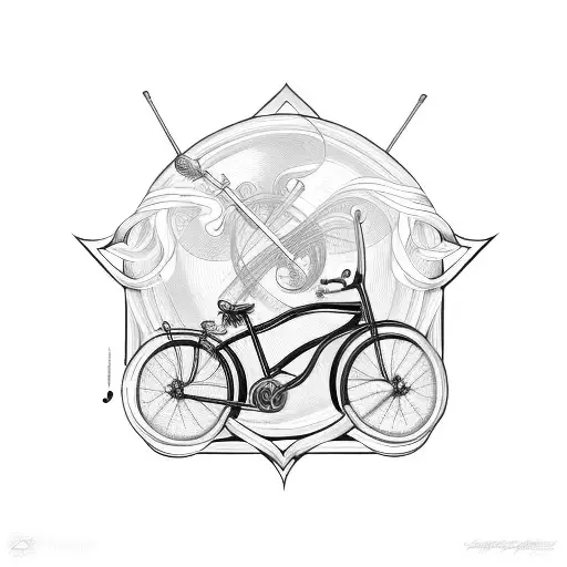 lowrider bicycle drawing