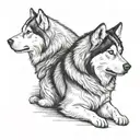 malamutes tattoo design idea