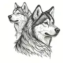 malamutes tattoo design idea