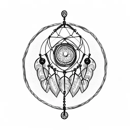 Igbo dreamcatcher tattoo design idea