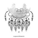 Igbo dreamcatcher tattoo design idea