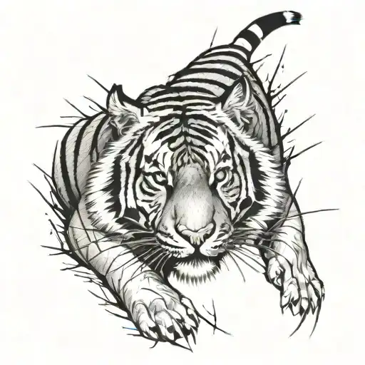 tiger scratch marks tattoo design idea