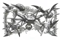 murder drones tattoo design idea