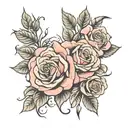 Rose half dead half alive half dead tattoo design idea