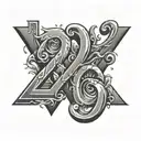 2005 numbers  tattoo design idea