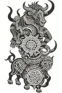 nandi bull and shiva tattoo tattoo design idea