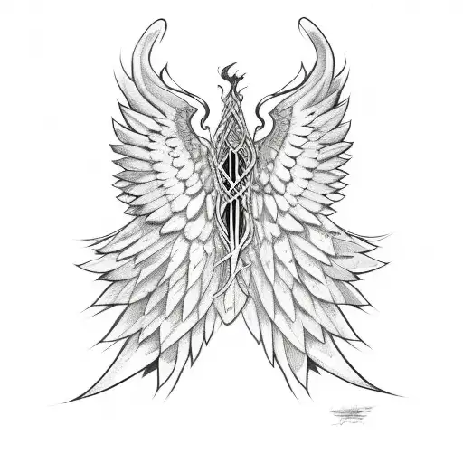 Eagle Wing Tattoo Design