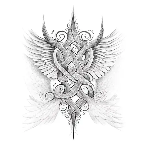 Angel Wings Silhouette Angel Wings Tattoo Stock Vector (Royalty Free)  2364914883 | Shutterstock
