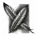 Create a dotwork tattoo of a feather with Hebrew script intertwined tattoo design idea