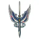 long sword  tattoo design idea