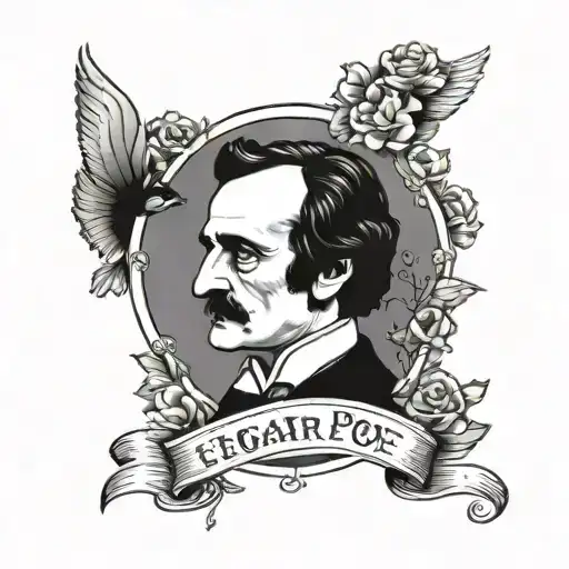 Edgar Allen poe tattoo design idea
