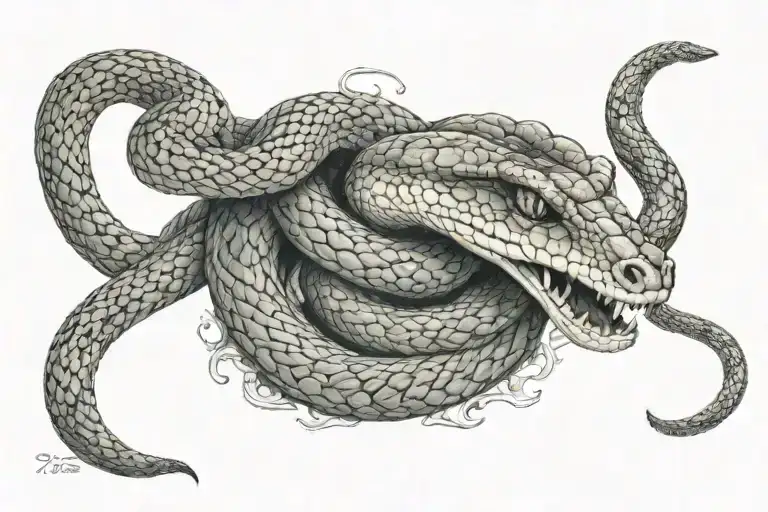 snake eating itself band tattoo tattoo design idea