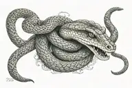 snake eating itself band tattoo tattoo design idea