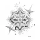 stars and raindrops tattoo design idea