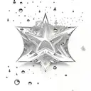 stars and raindrops tattoo design idea